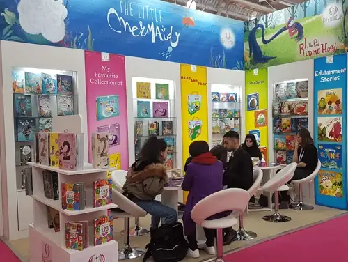 Buttercup stand at an international book fair