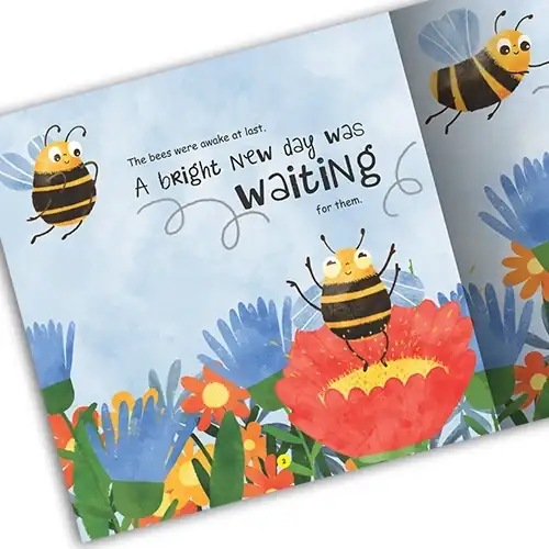 Interior spread from Bee's Busy Buzz