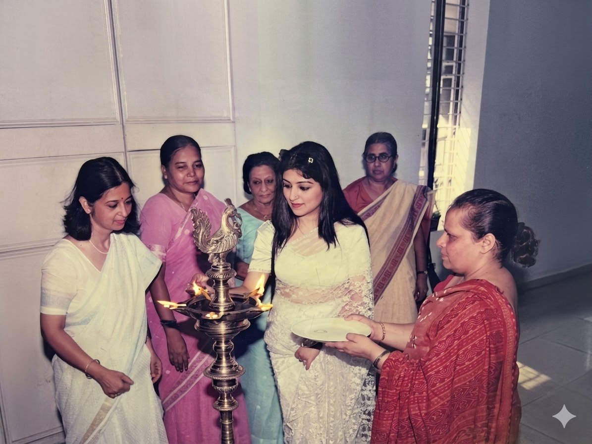 Lamp-lighting ceremony at a partner school